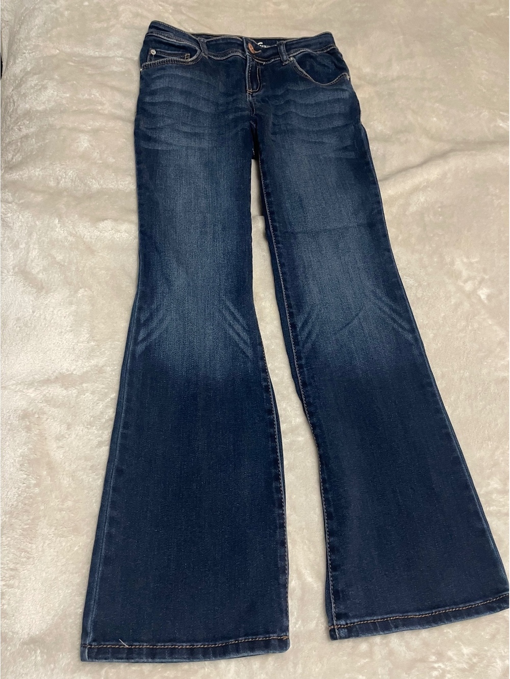 INC Denim Boot Leg Curvy Fit Jeans Size 2 Dark Blue